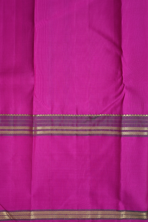 Kanchipuram Silk Saree In Cream Color With Zari Buttas
