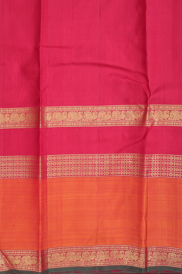 Kanchipuram Silk Saree In Light Brown With Zari Buttas