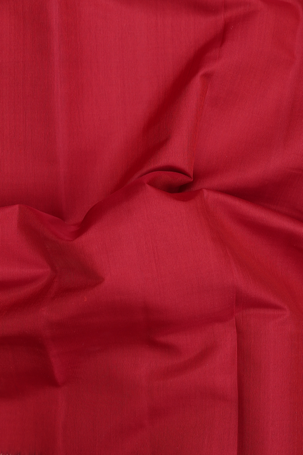 Patola Silk Saree In Scarlet Red With Contrast Border