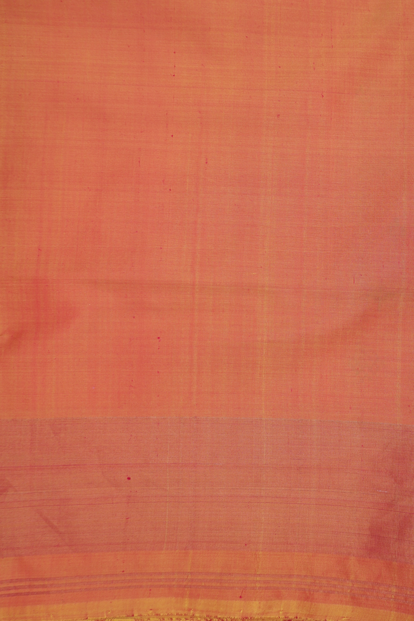 Patola Silk Saree In Burnt Orange With Ikat Design