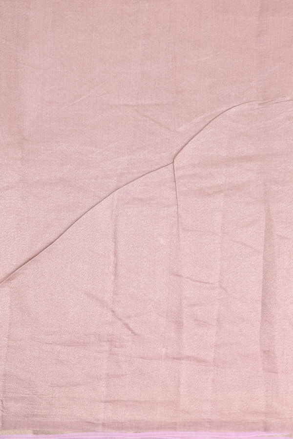 Chanderi Silk Cotton Saree Dusty Pink With Embroidered Design