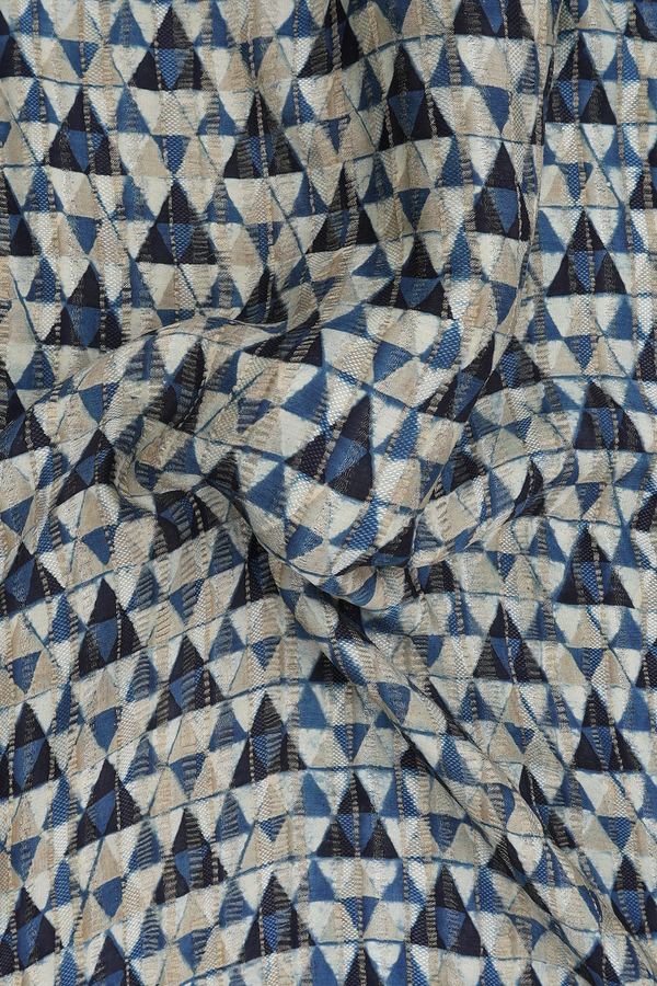 Georgette Saree In Multicolor With Triangle Design