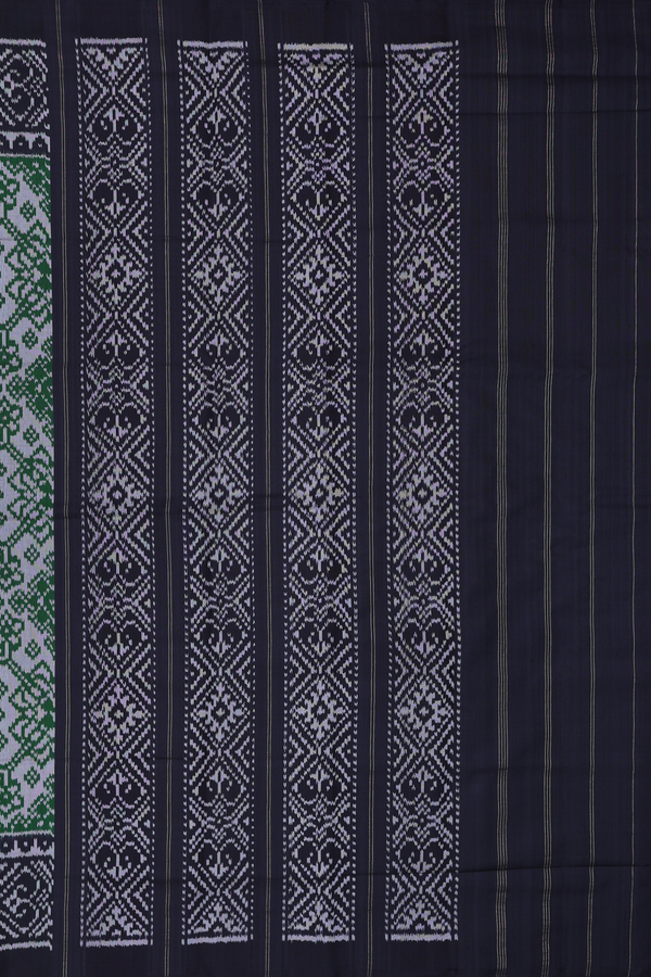 Patola Silk Saree In Grey With Ikat Design