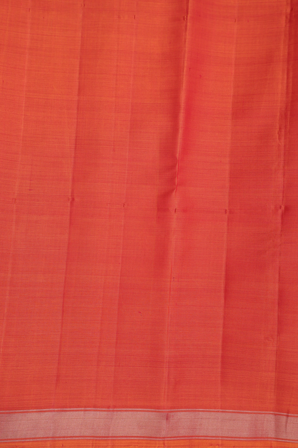 Patola Silk Saree In Burnt Orange With Twill Weave Design