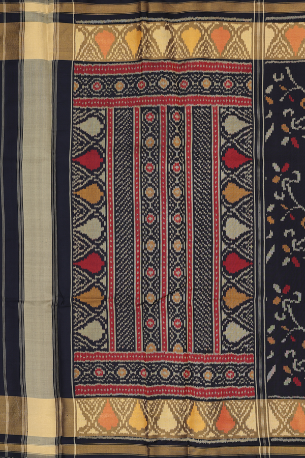 Patola Silk Saree In Black With Allover Design
