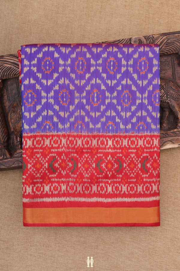 Patola Silk Saree In Dual Tone With Allover Design