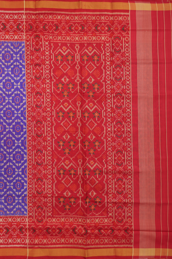 Patola Silk Saree In Dual Tone With Allover Design