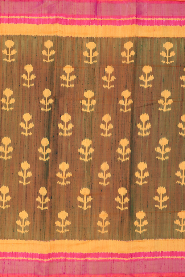Patola Silk Saree In Dual Tone With Floral Design