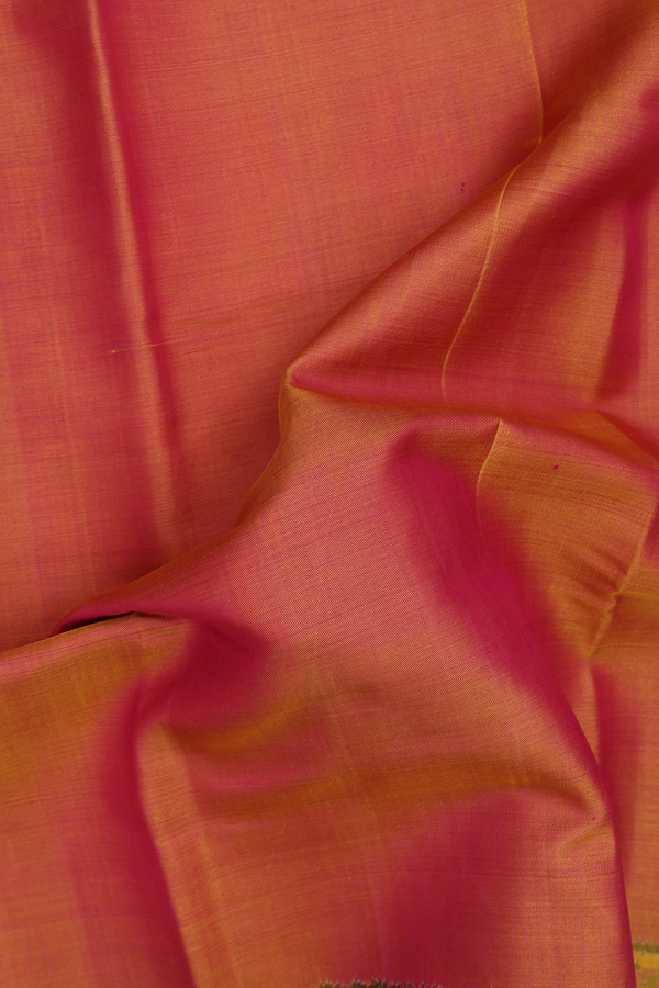 Patola Silk Saree In Plain Dual Tone With Contrast Border