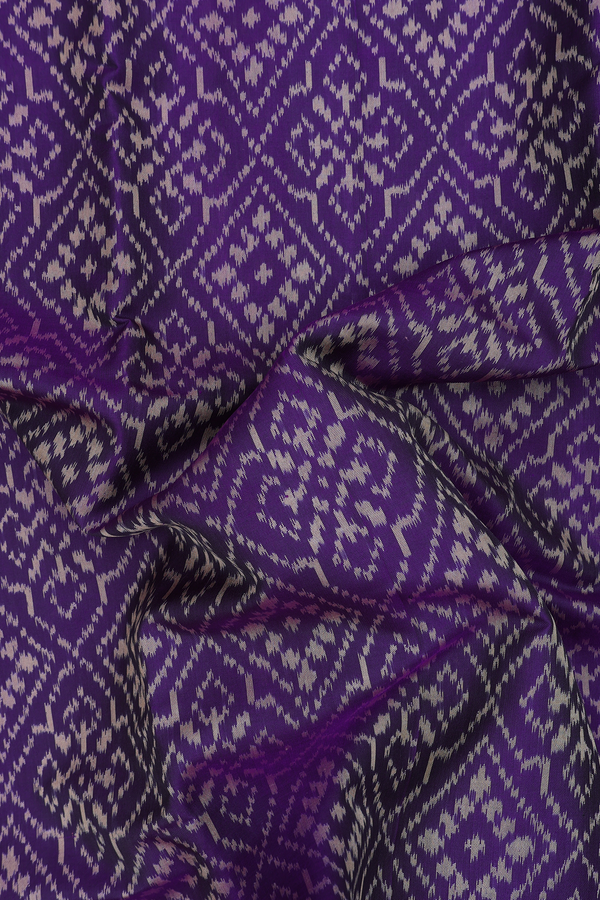 Patola Silk Saree In Deep Purple With Allover Design