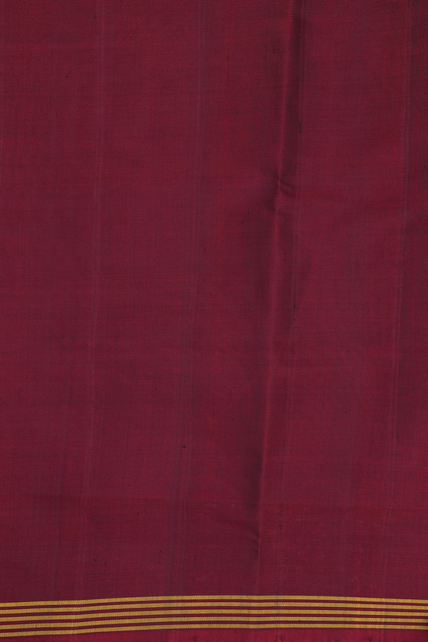Patola Silk Saree In Plain Red With Contrast Border