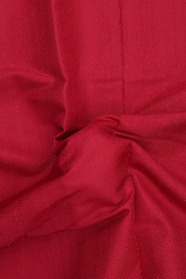 Patola Silk Saree In Plain Red With Contrast Border