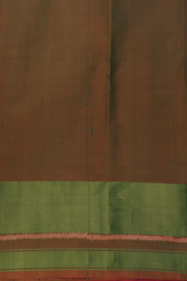 Patola Silk Saree In Plain Dual Tone With Contrast Border