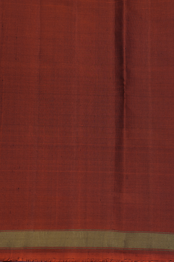 Patola Silk Saree In Royal Orange With Contrast Border