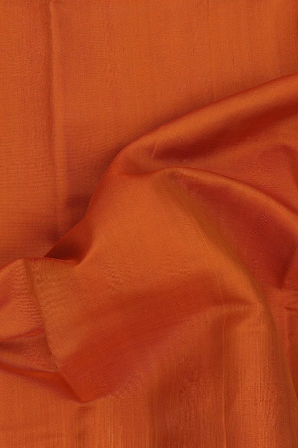 Patola Silk Saree In Royal Orange With Contrast Border