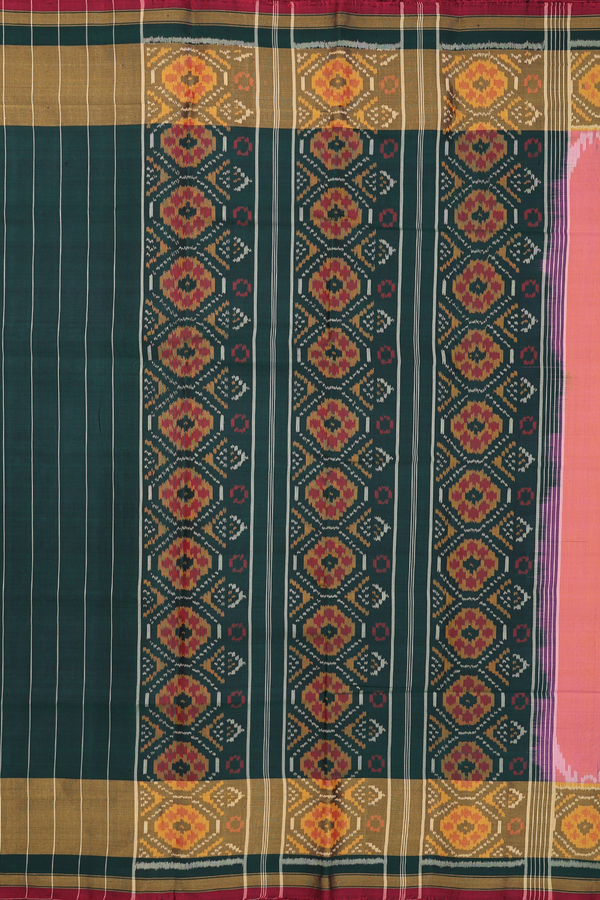 Patola Silk Saree In Dual Tone With Contrast Border