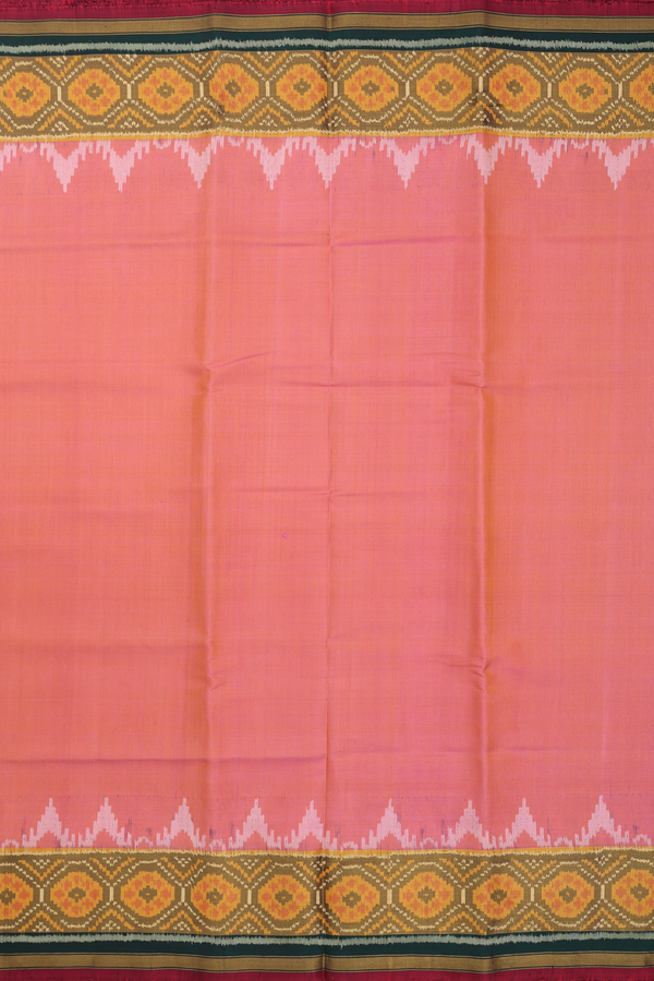 Patola Silk Saree In Dual Tone With Contrast Border