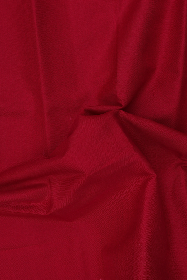 Patola Silk Saree In Plain Chilli Red With Ikat Border