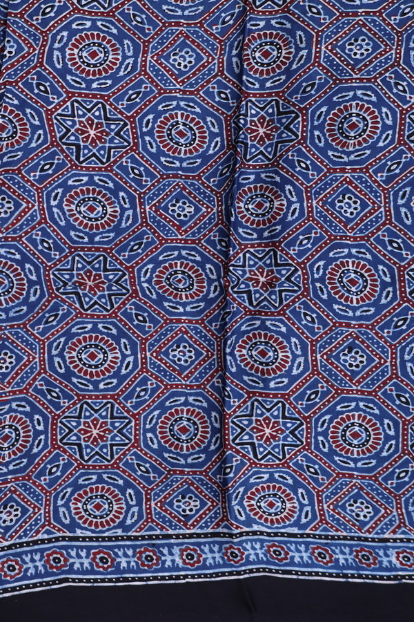 Modal Silk Saree In Blue With Ogee Design