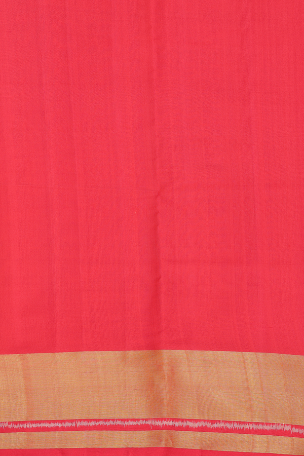 Patola Silk Saree In Red With Paisley Design