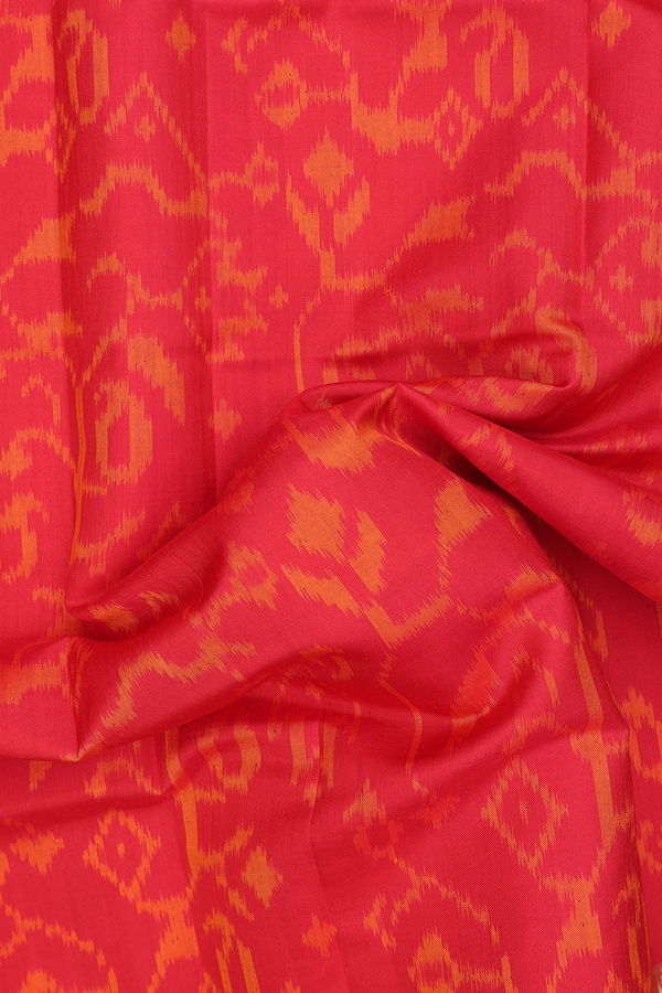 Patola Silk Saree In Red With Paisley Design