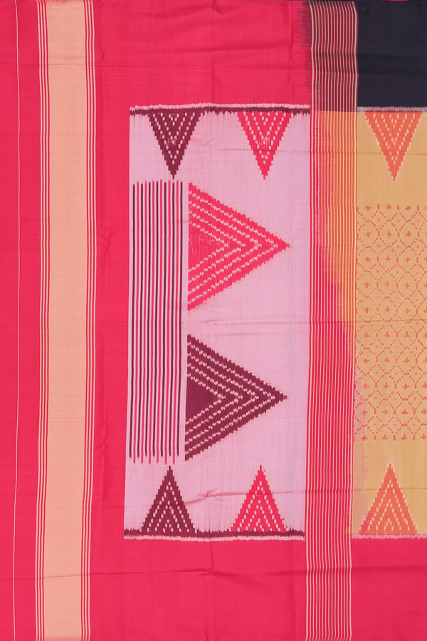 Patola Silk Saree In Yellowish Beige With Ogee Design