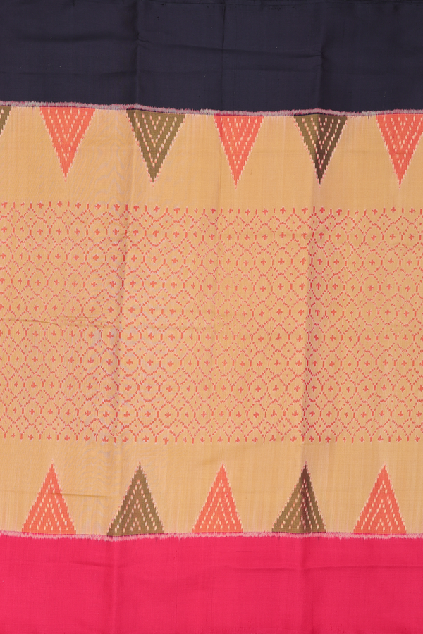 Patola Silk Saree In Yellowish Beige With Ogee Design