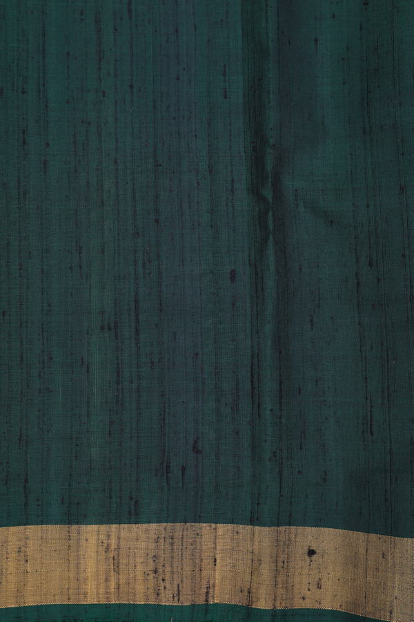 Patola Silk Saree In Forest Green With Ikat Design