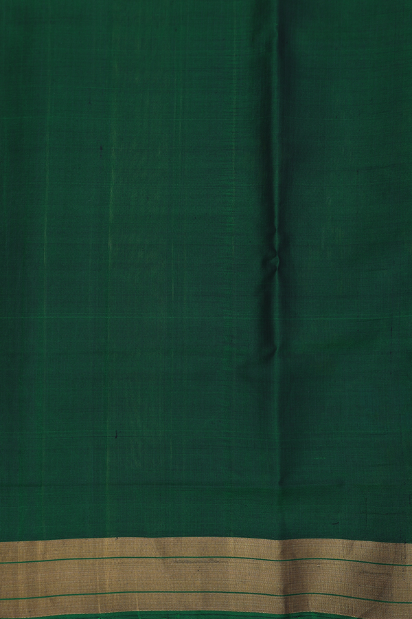 Patola Silk Saree In Forest Green With Ogee  Design