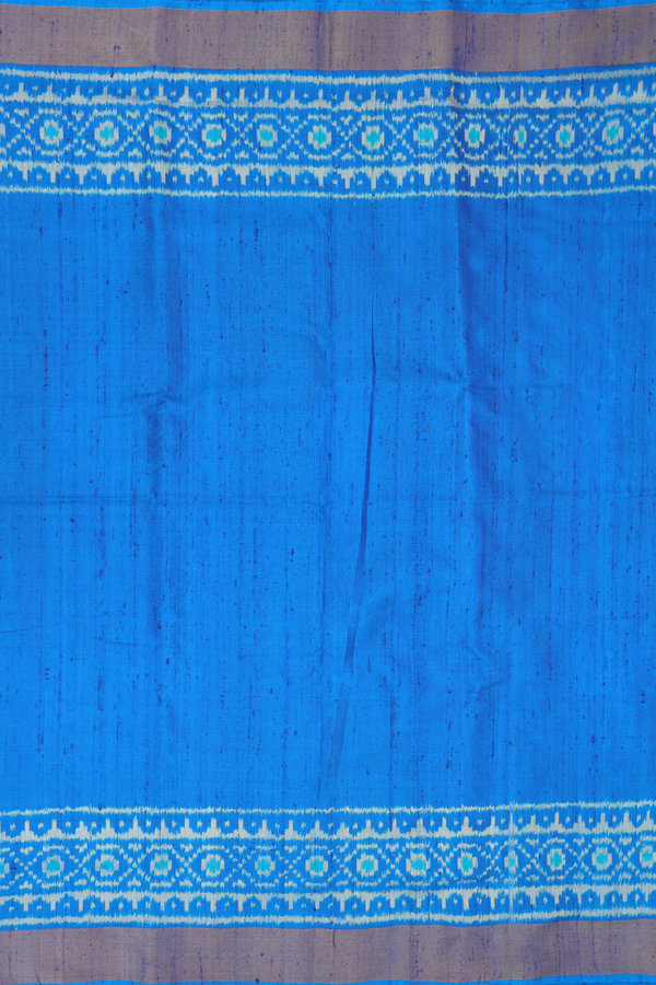 Patola Silk Saree In Blue With Zari Border
