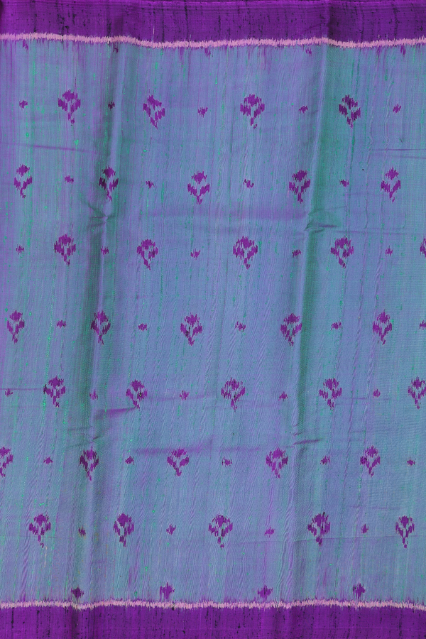Patola Silk Saree In Dual Tone With Ikat Buttas