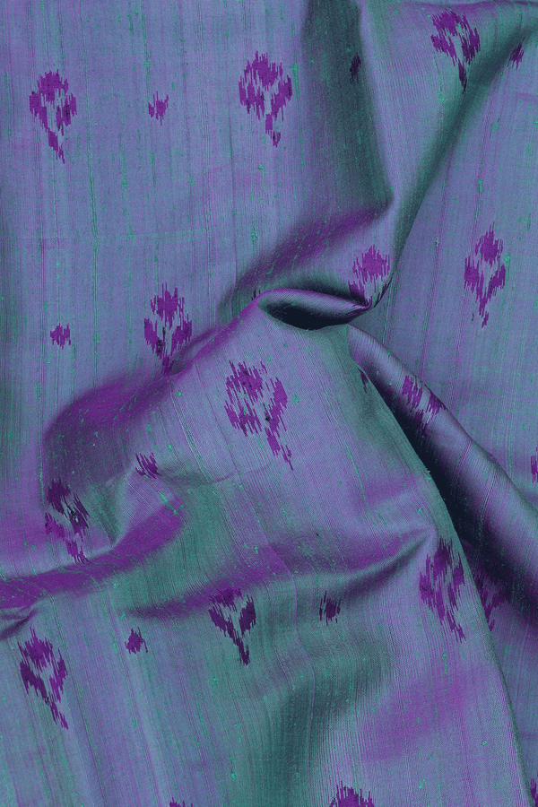 Patola Silk Saree In Dual Tone With Ikat Buttas