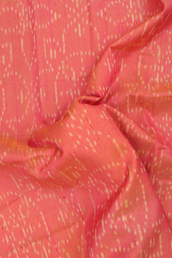 Patola Silk Saree In Coral Orange With Floral Design