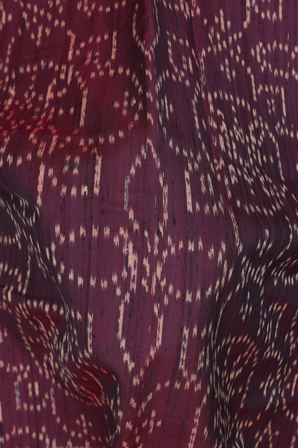Patola Silk Saree In Dark Brown With Floral Design