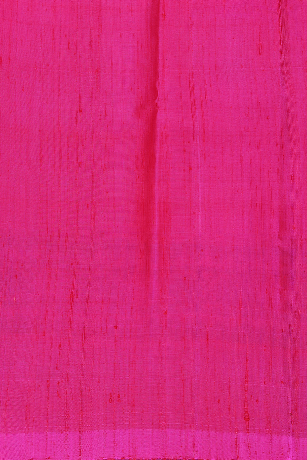 Patola Silk Saree In Plain Magenta With Contrast Border
