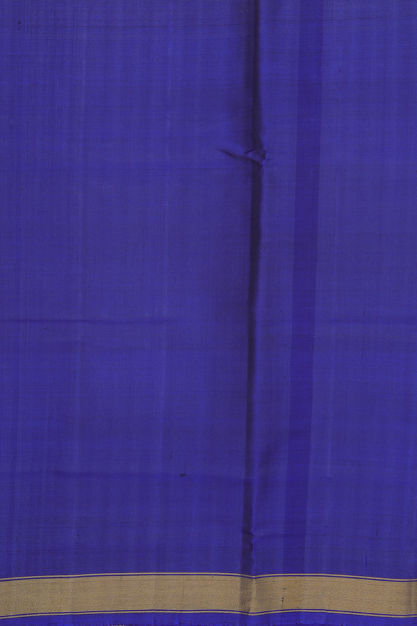 Patola Silk Saree In Royal Blue With Half And Half Design