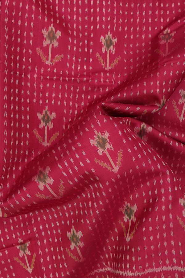 Patola Silk Saree In Crimson Red With Allover Design