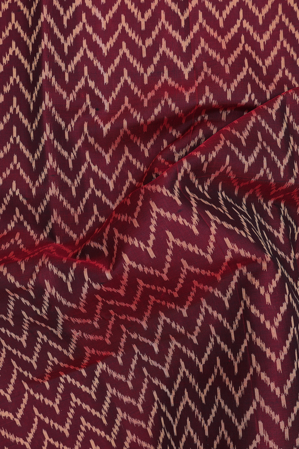 Patola Silk Saree In Dual Tone With Chevron Design