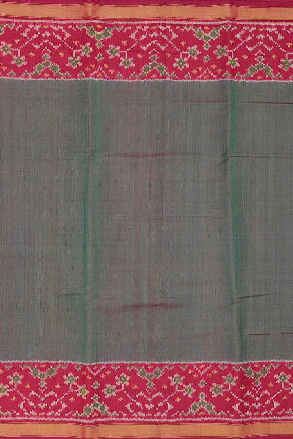 Patola Silk Saree In Plain Dual Tone With Contrast Border