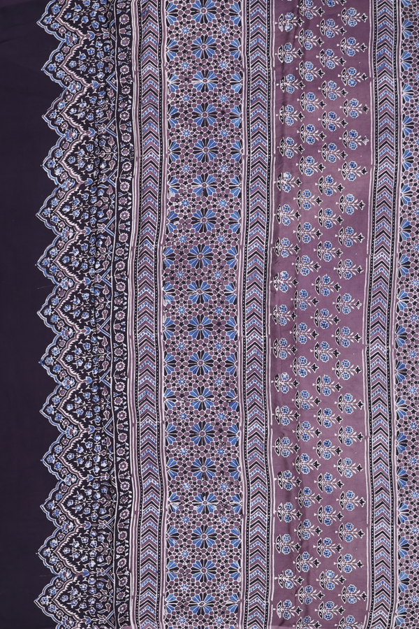 Modal Silk Saree In Brown With Floral Buttas