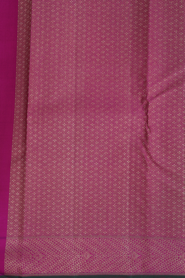 Kanchipuram Silk Saree In Berry Purple With Peacock Design