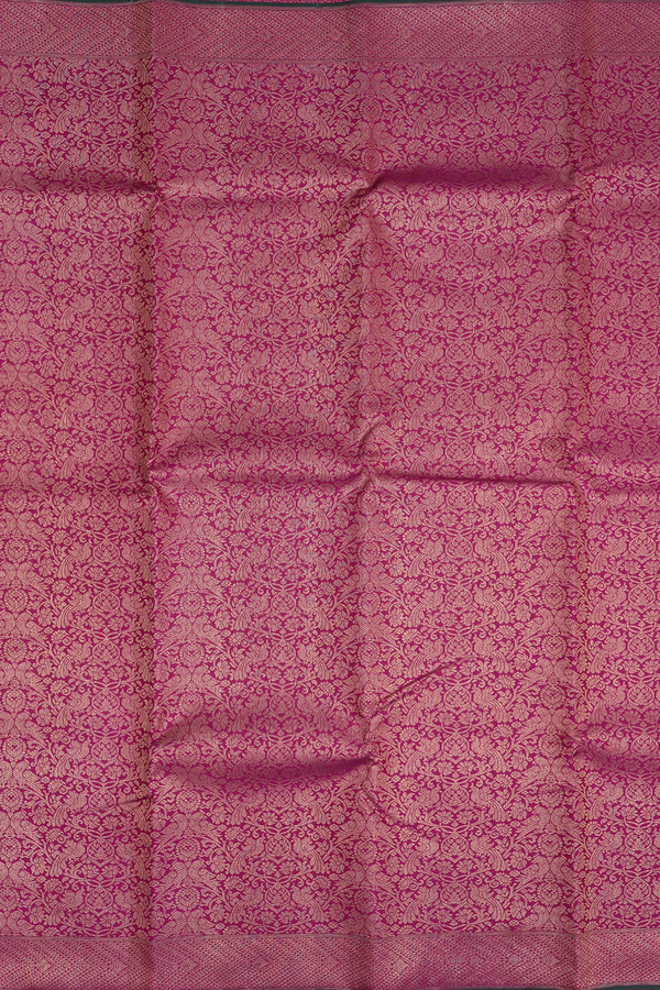 Kanchipuram Silk Saree In Berry Purple With Peacock Design
