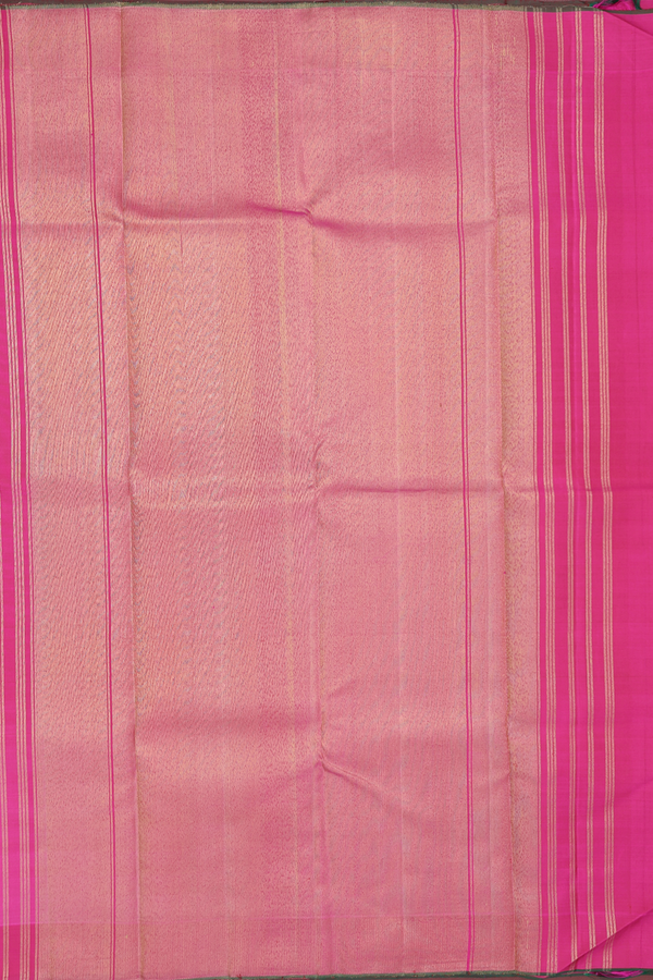 Kanchipuram Silk Saree In Scarlet Red With Peacock Design