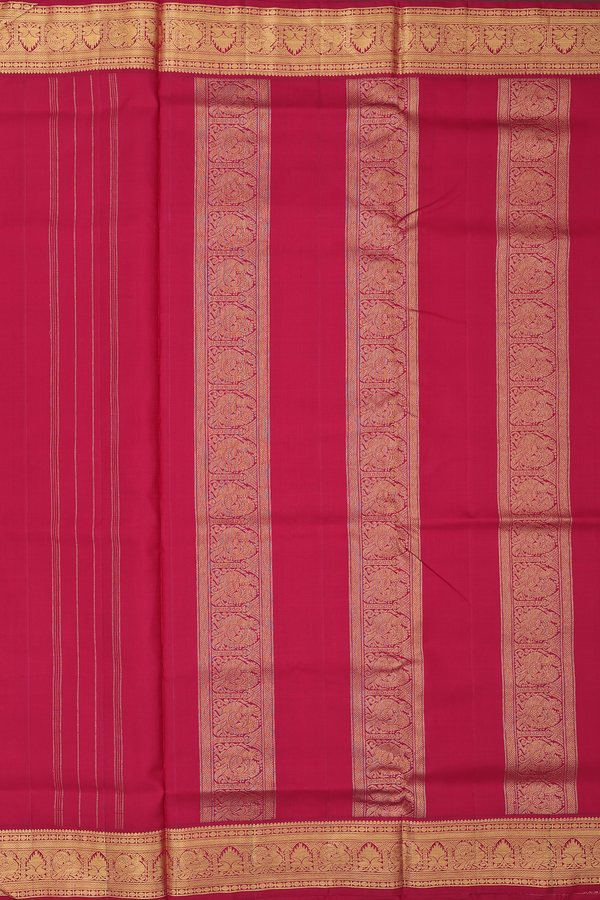 Nine Yards Silk Saree In Orange With Traditional Border
