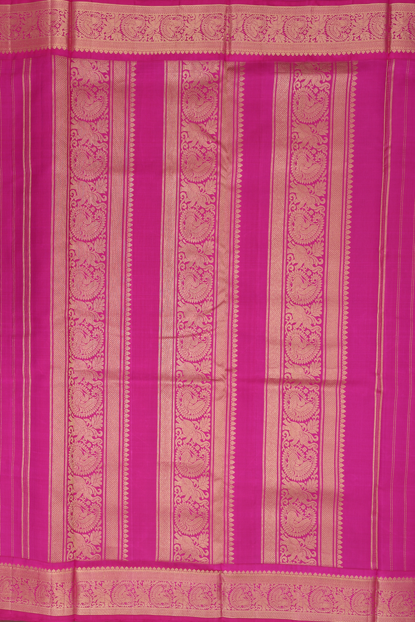 Nine Yards Silk Saree In Deep Purple With Contrast Border