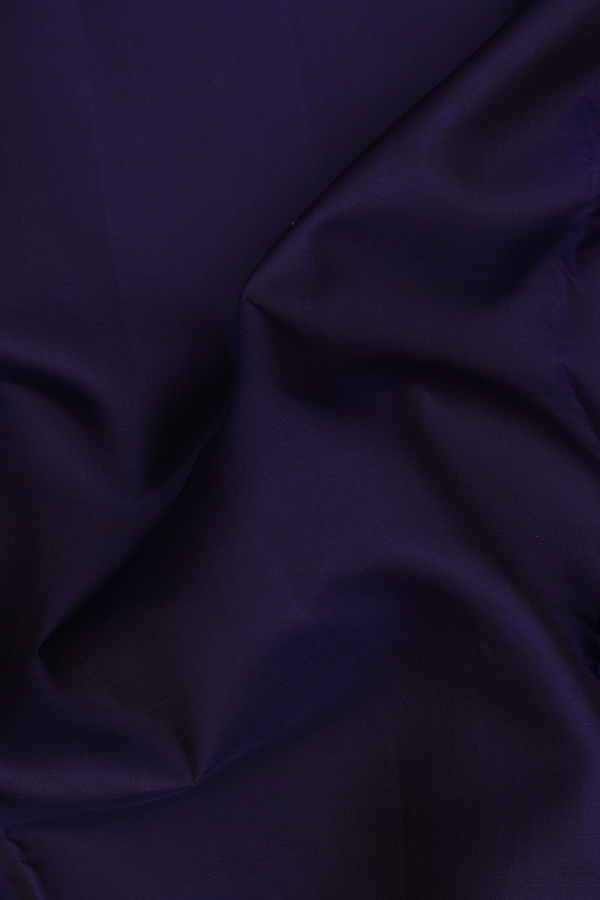 Nine Yards Silk Saree In Deep Purple With Contrast Border