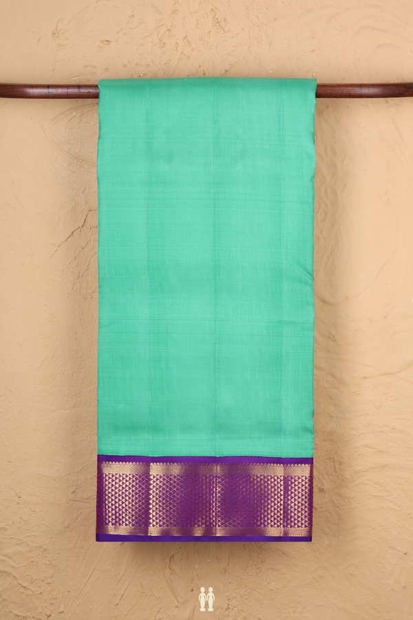 Nine Yards Silk Saree In Green With Arai Maadam Border