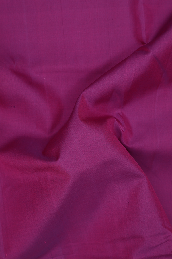 Kanchipuram Nine Yards Silk Saree In Purple With Zari Border