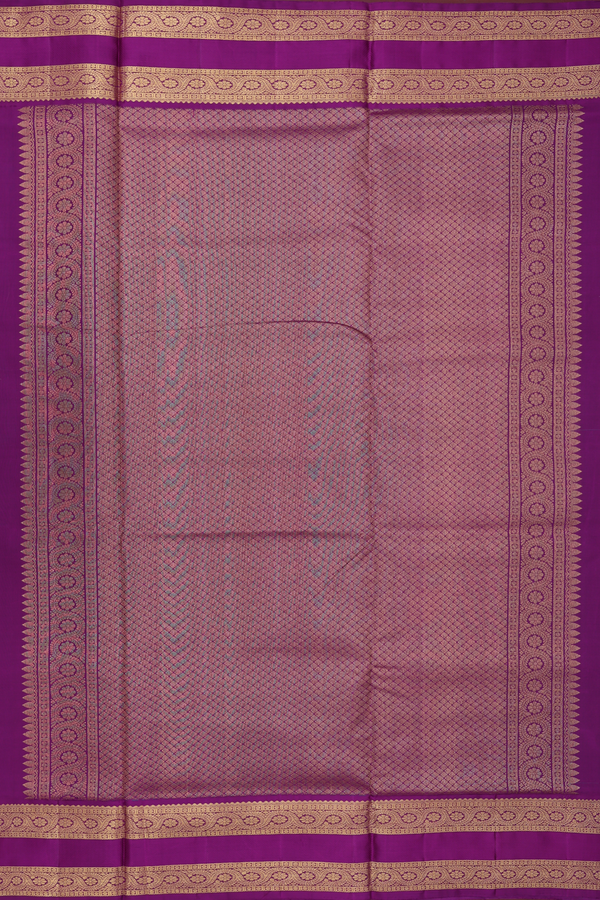Nine Yards Silk Saree In Tiffany Blue With Contrast Border