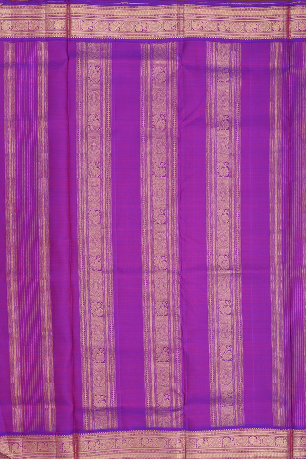 Kanchipuram Nine Yards Silk Saree Green With Contrast Border
